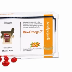 Bio-Oomega 7 Kõrge Kvaliteediga Astelpajuõli (Sba24) Kapslid N60