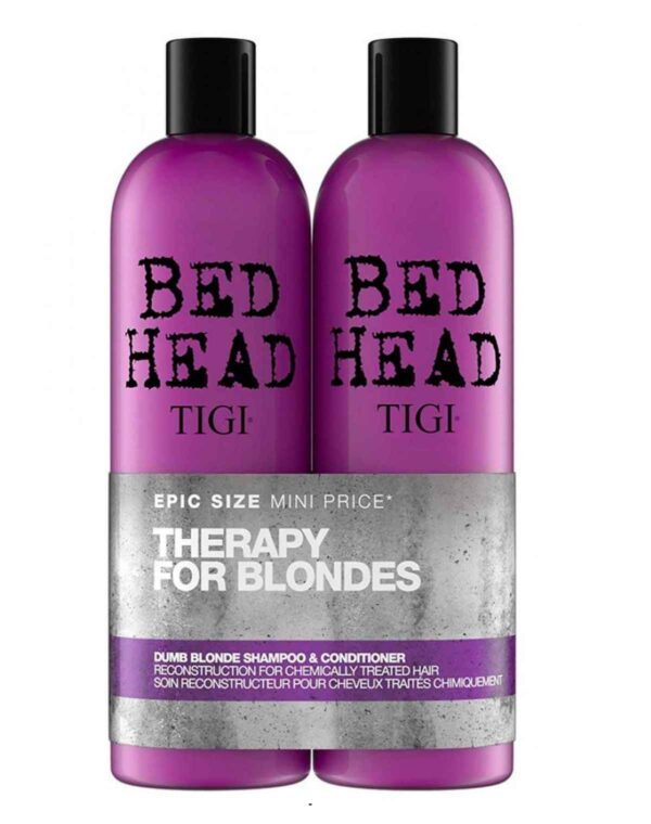 Tigi Bed Head Dumb Blonde blondidele juustele komplekt 750ml + 750ml