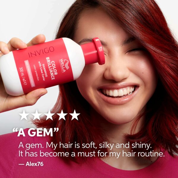 Wella Professionals Invigo Brilliance Color Protection Shampoo Fine/Normal Värvi Kaitsev Šampoon (Õhuk./Norm. Juuksed)  300ml - Image 3