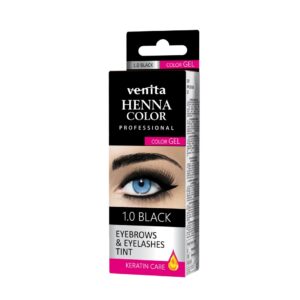 Venita Henna Color Gel kulmuvärv keratiiniga 1.0 must